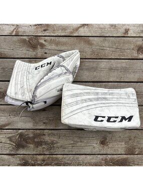 CCM Extreme Flex Pro Goalie Catch Glove & Blocker Set White